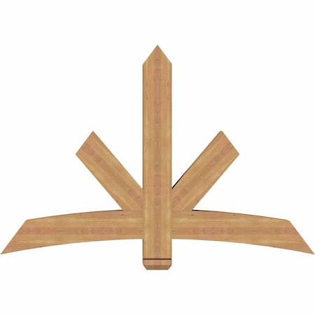 Ekena Millwork Alberta Smooth Timber Gable Bracket, Western Red Cedar, 60"W x 40"H x 5 1/2"D x 5 1/2"F, 16/12 Pitch GBW060X40X0606ALB00SWR
